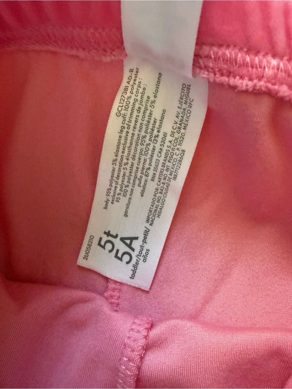 Carter's Bright Pink Bunny Velour Pajama Set
